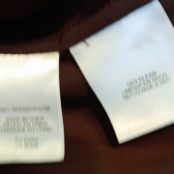 Plus Size 14 Brown Sheer Flowy Elegant Evening Halter Top Midi Dress - Picture 8 of 9